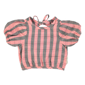 Piupiuchick - Blusa corta de cuadros de algodón orgánico | Rosa