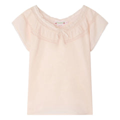 Bonpoint - Blusa de algodón orgánico Leana | Rosa empolvado