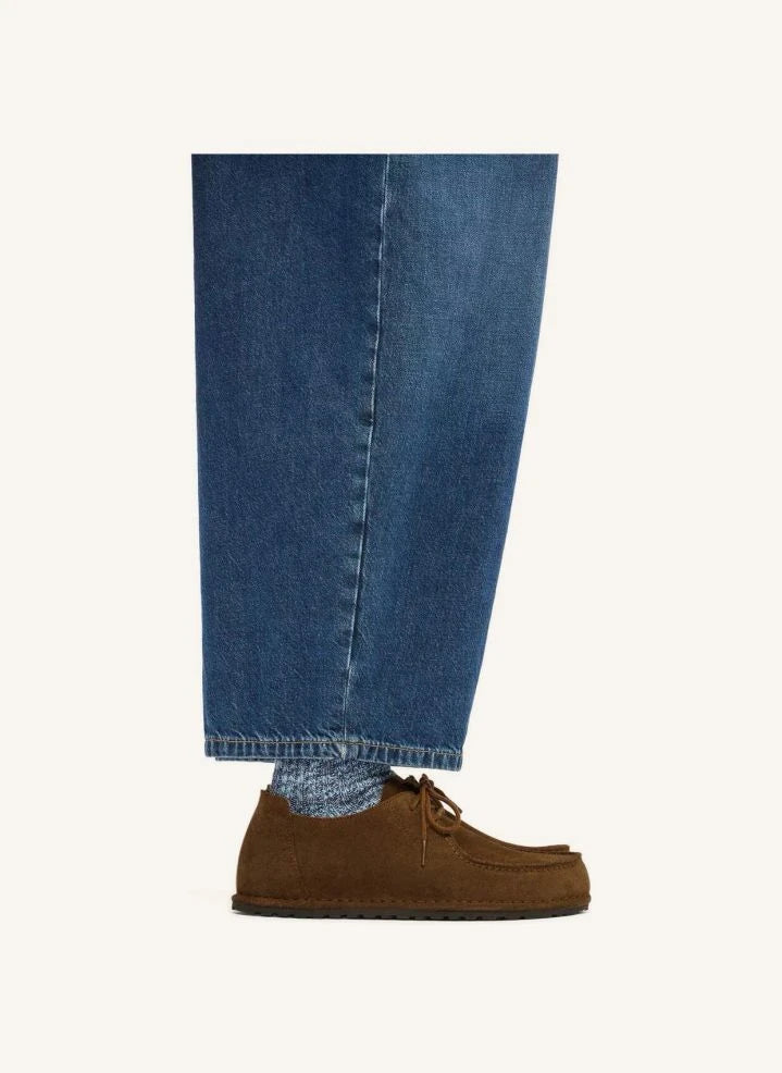 BIRKENSTOCK - Utti Mocasín de ante con detalle de encaje | Marrón claro