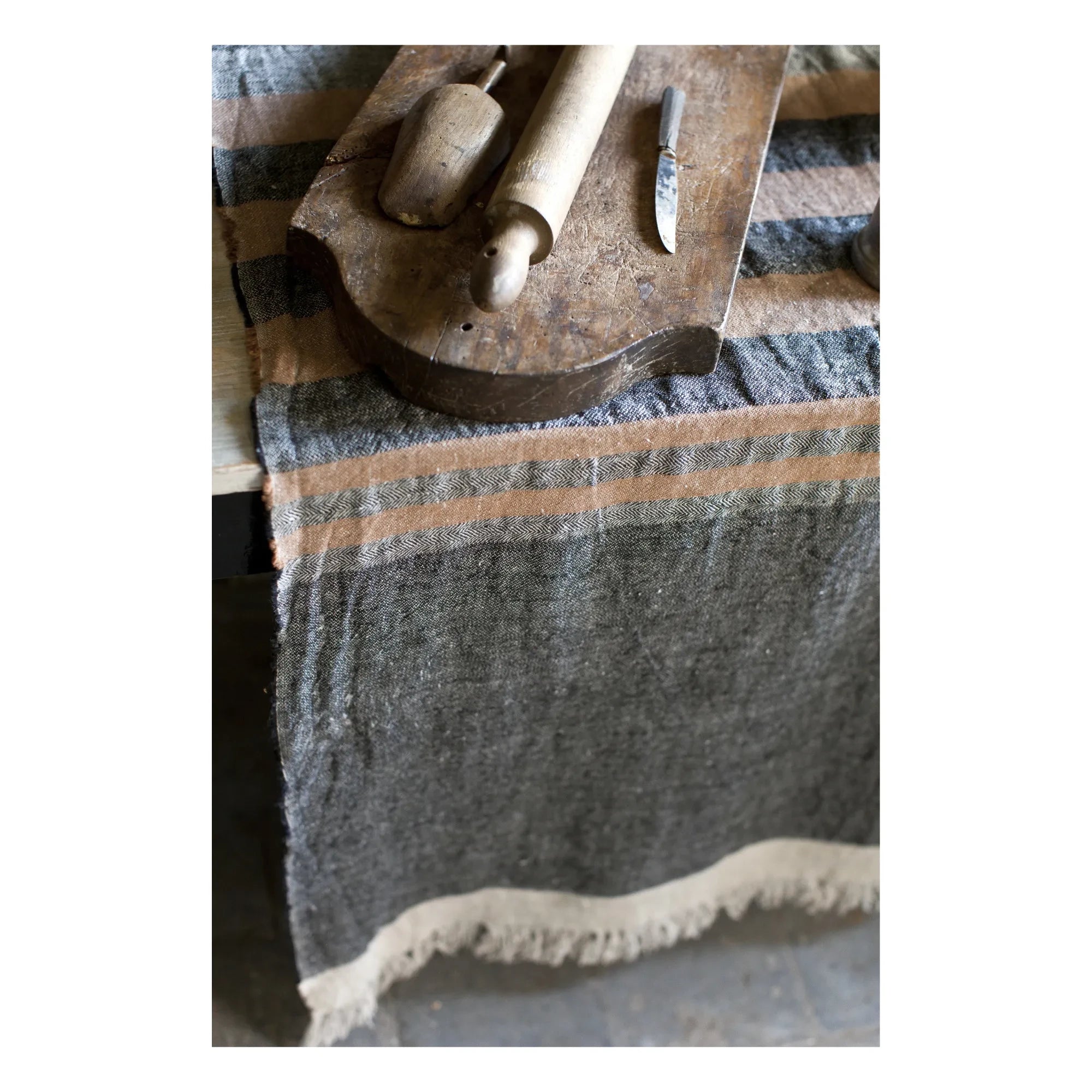 Libeco - Toalla de playa belga | Negro