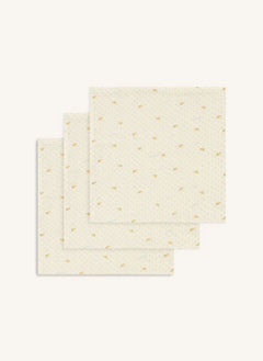 Konges Sløjd - Lemon Dot Organik Pamuk Bebek Bezleri - 3'lü Set | Sarı