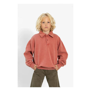 Hundred Pieces - Phoenix Pretzel Organik Pamuklu Polo Tişört | Kırmızı