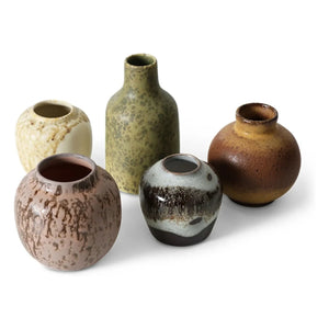 HKliving - Jarrones de cerámica, 5 unidades | Multicolor