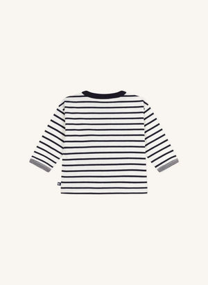 Petit Bateau - Organik pamuk | Beyaz Sailor's cep T-shirt