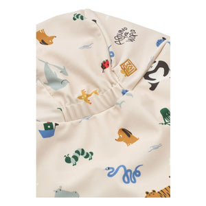 Liewood - Sombrero Cecilia con protección UV y diseño animal | Crudo