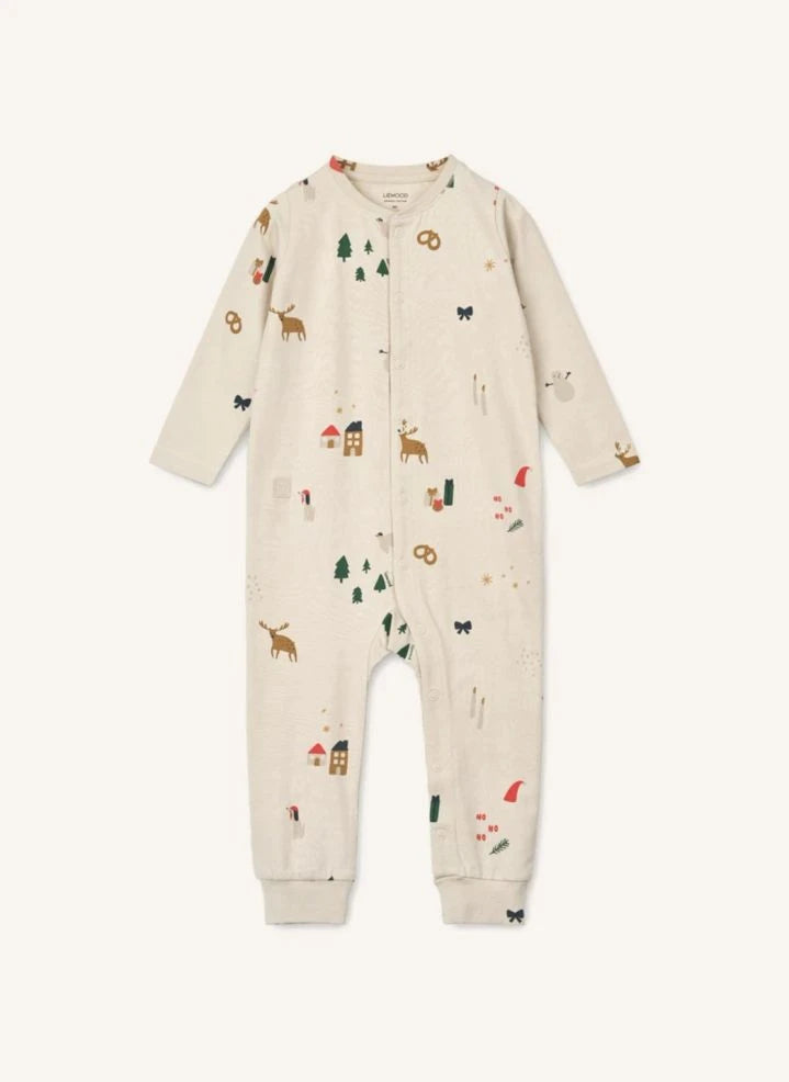 Liewood - Birk Noël pijama de algodón orgánico | Crudo
