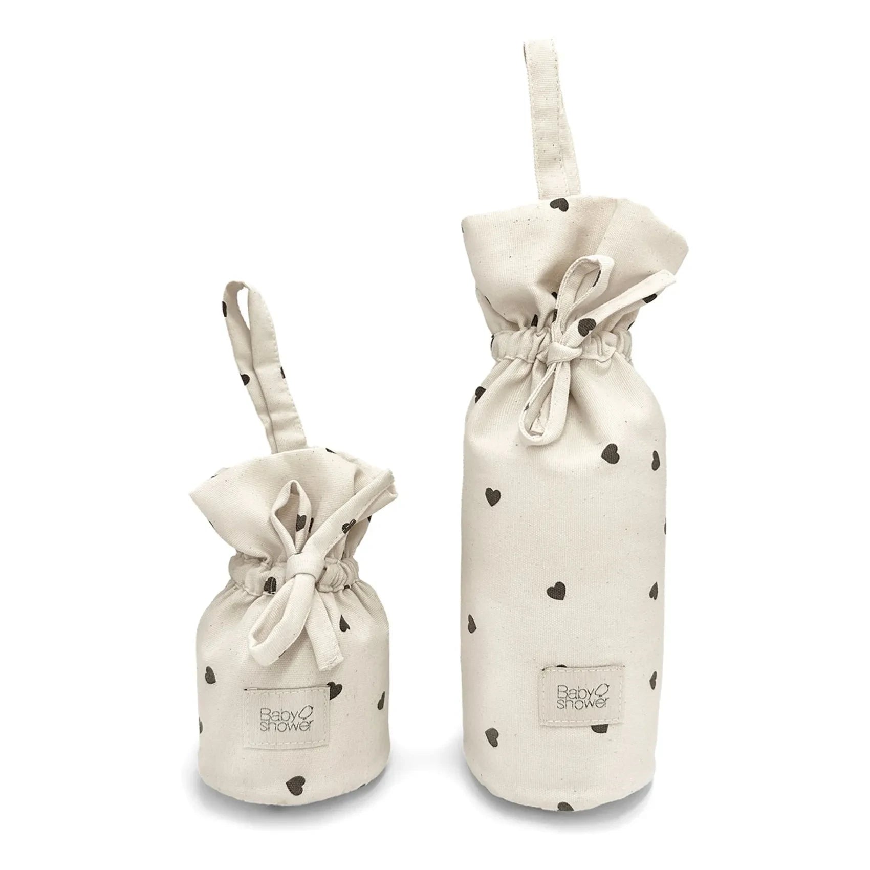 Babyshower - Bolsa para botella Corazones | Crudo