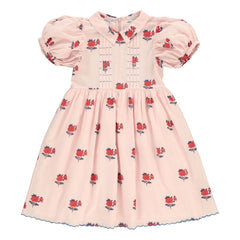 Bebe Organic - Vestido de manga larga con lunares April Fleurs | Rosa pálido
