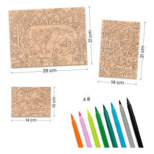 Djeco - Libro para colorear el mundo de los dinosaurios