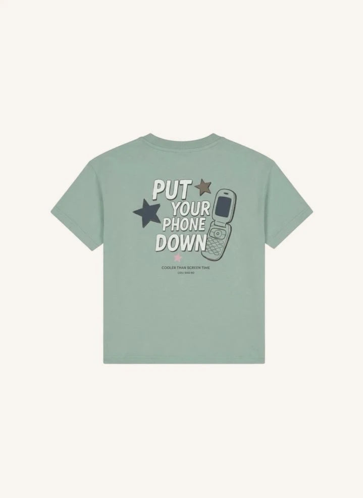 Cos I Said So - "Deja tu teléfono a un lado" Camiseta | gris azulado