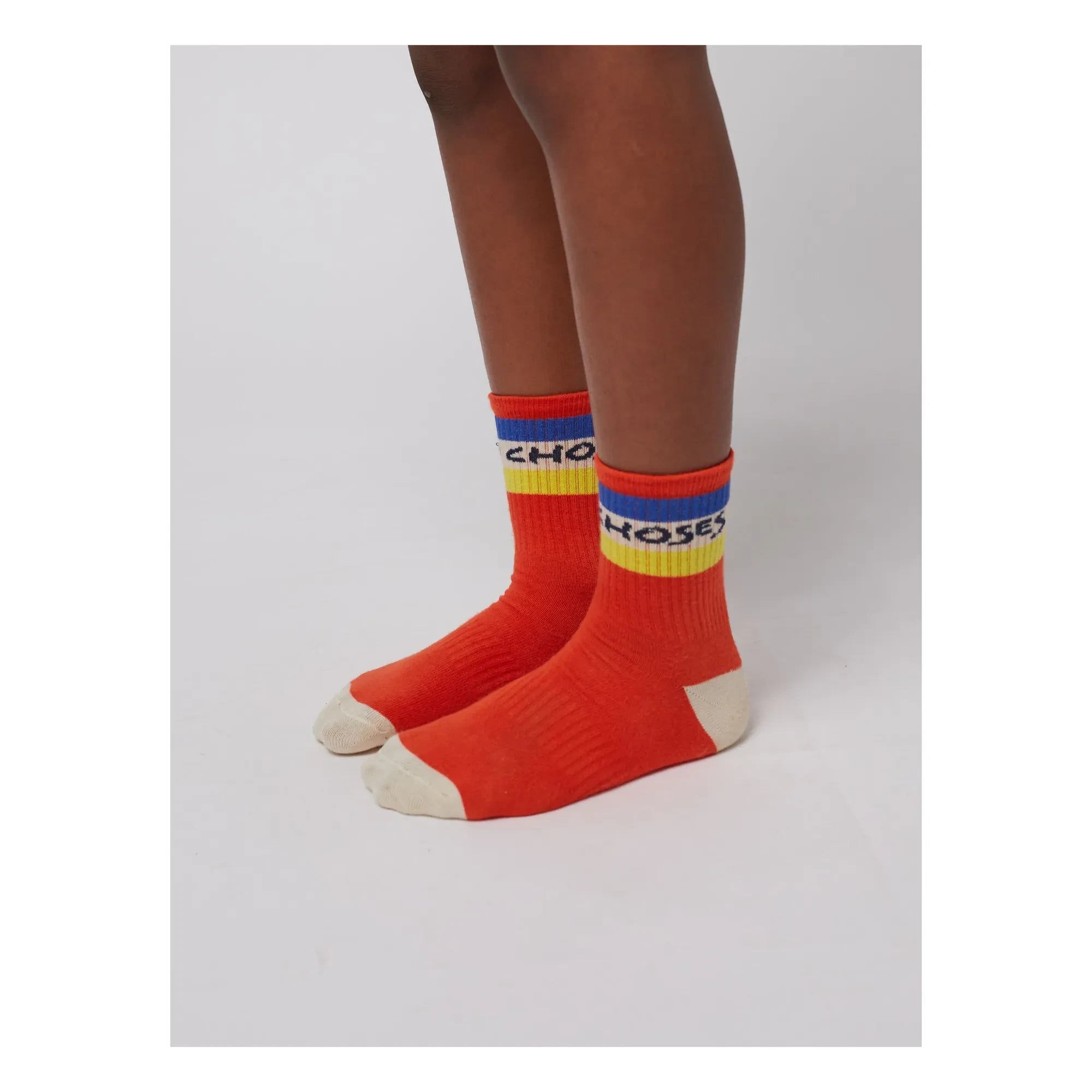 Bobo Choses - Calcetines de algodón orgánico con rayas | Rojo