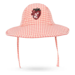 Konges Sløjd - Gorro de baño Etta Carreaux con fresas | Rosa
