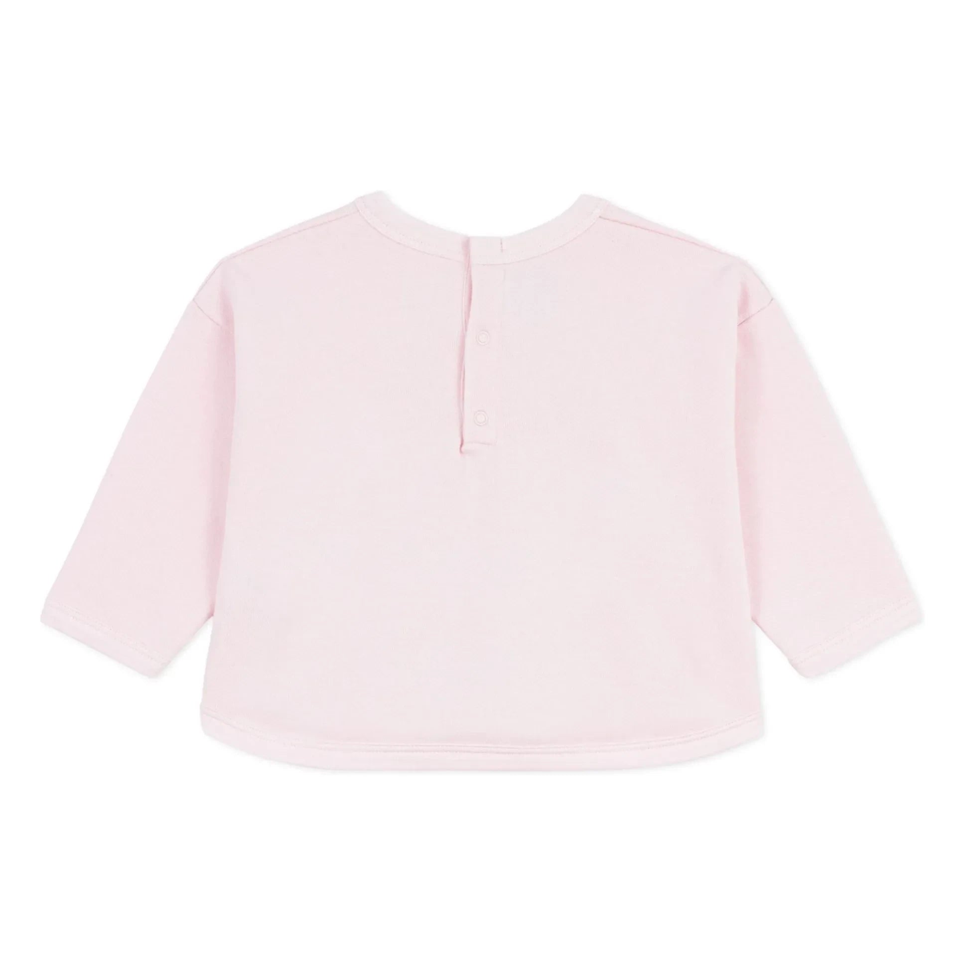 Petit Bateau - Sudadera Corazón de Algodón Orgánico | Rosa claro