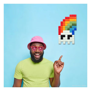 Pixel Corner - Karanlıkta Fosforlu Pixel Art Kiti - Karanlığın İçindeki Gökkuşağı