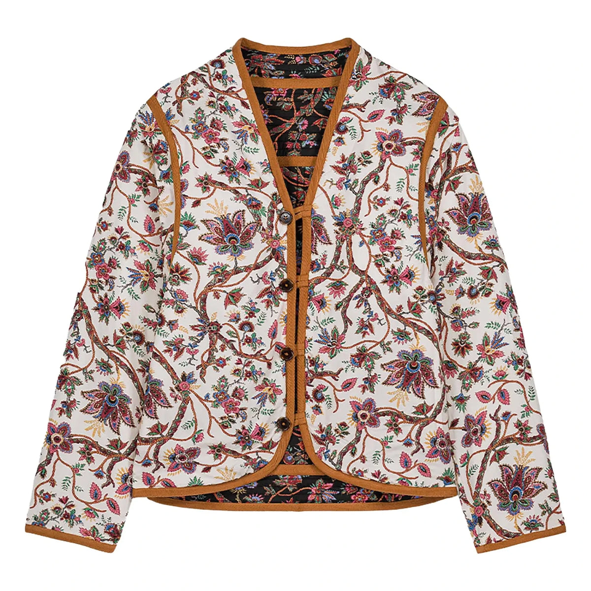 Louise Misha - Chaqueta reversible Nelina Bluebell Grove - Colección de mujer | Negro/Blanco