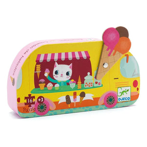 Djeco - Rompecabezas Camión de Helados - 16 Piezas