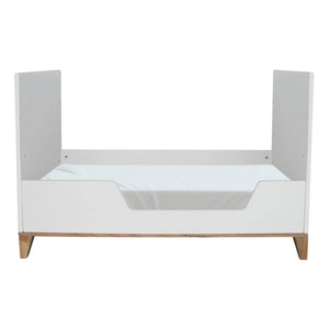 Théo - Nami Sedir ve Rattan Örgü Bebek Yatağı 60x120cm | Beyaz
