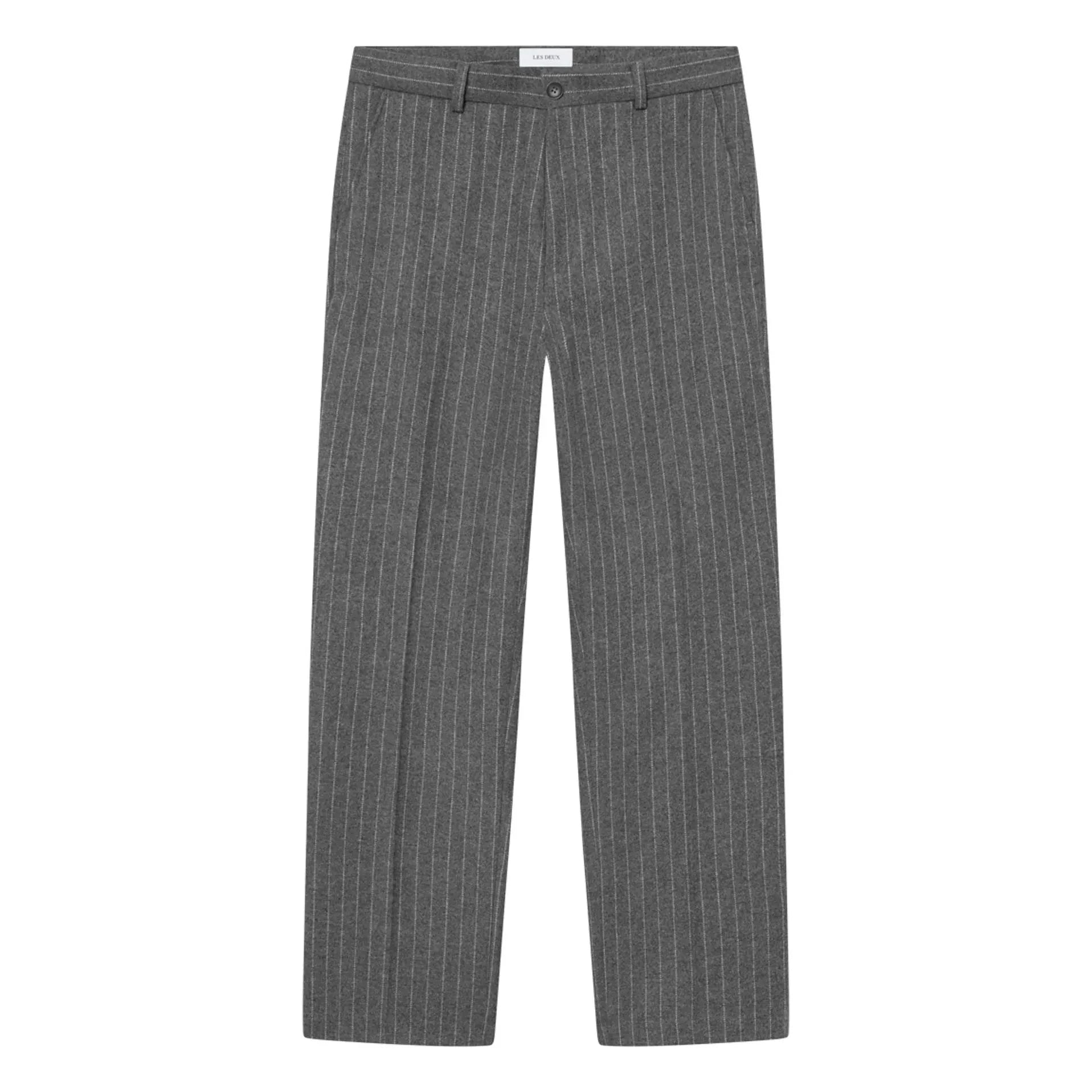 Les Deux - Como Pantalón de Pinstripe de Pierna Recta a Rayas | Gris
