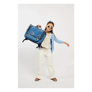 Caramel & Cie - Bolso bandolera con volantes Stella | Azul marino