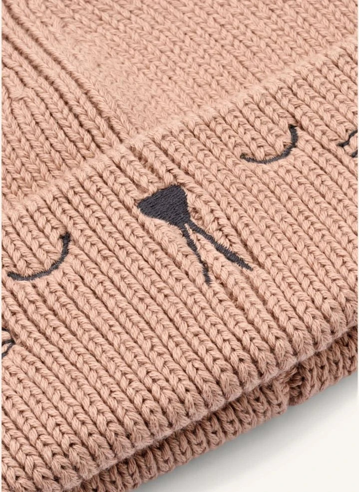 Liewood - Gina Cat gorro de algodón orgánico | Rosa Claro