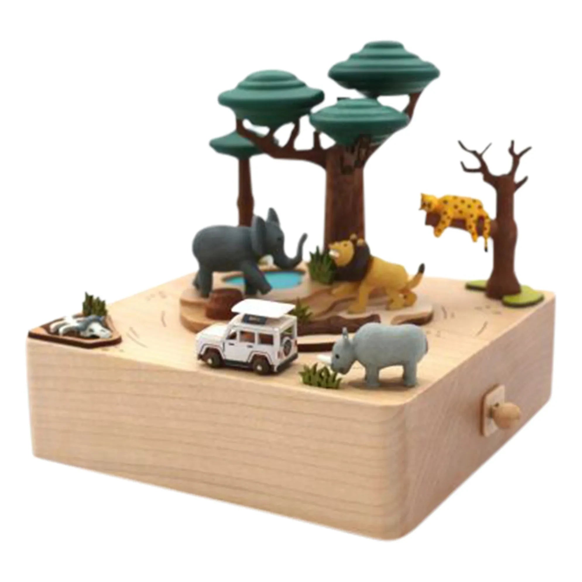 Wooderful life - Caja de música de madera Safari