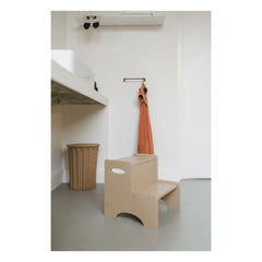Nofred - Tabure de madera | Beige