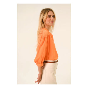Sacrécoeur - Blusa Carla Aurora Poplin | Naranja