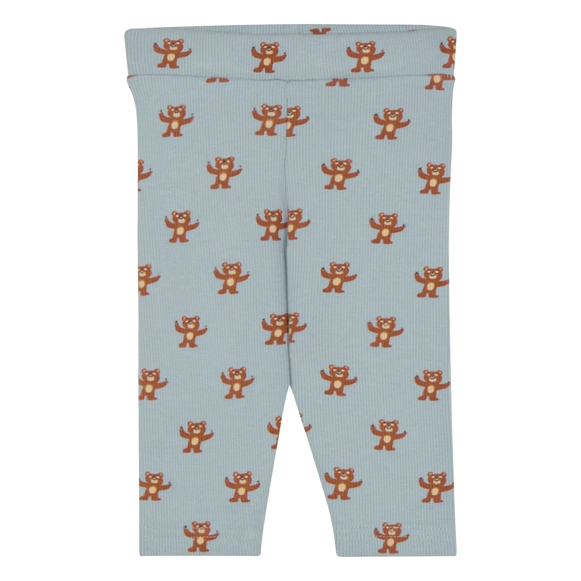 The Campamento - Leggings Teddy Bear Ribbed | Azul Claro