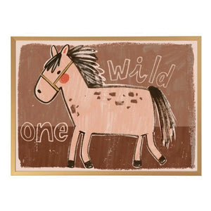 Studio Loco - Póster grande de caballo | Rosa empolvado