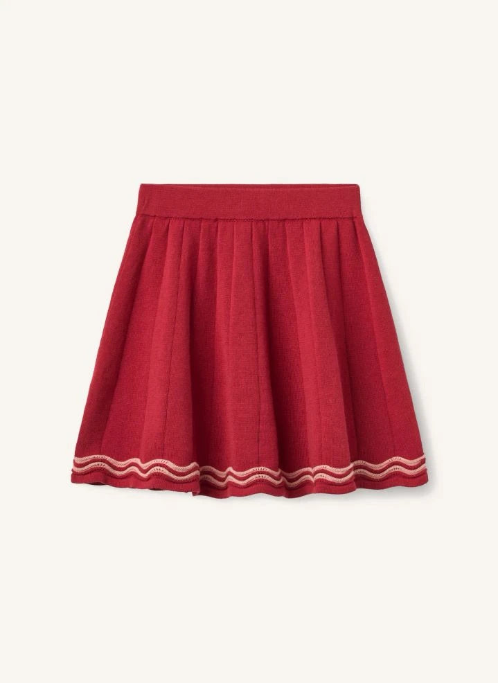Copenhagen Colors - Falda de tenis de punto de algodón orgánico | Rojo