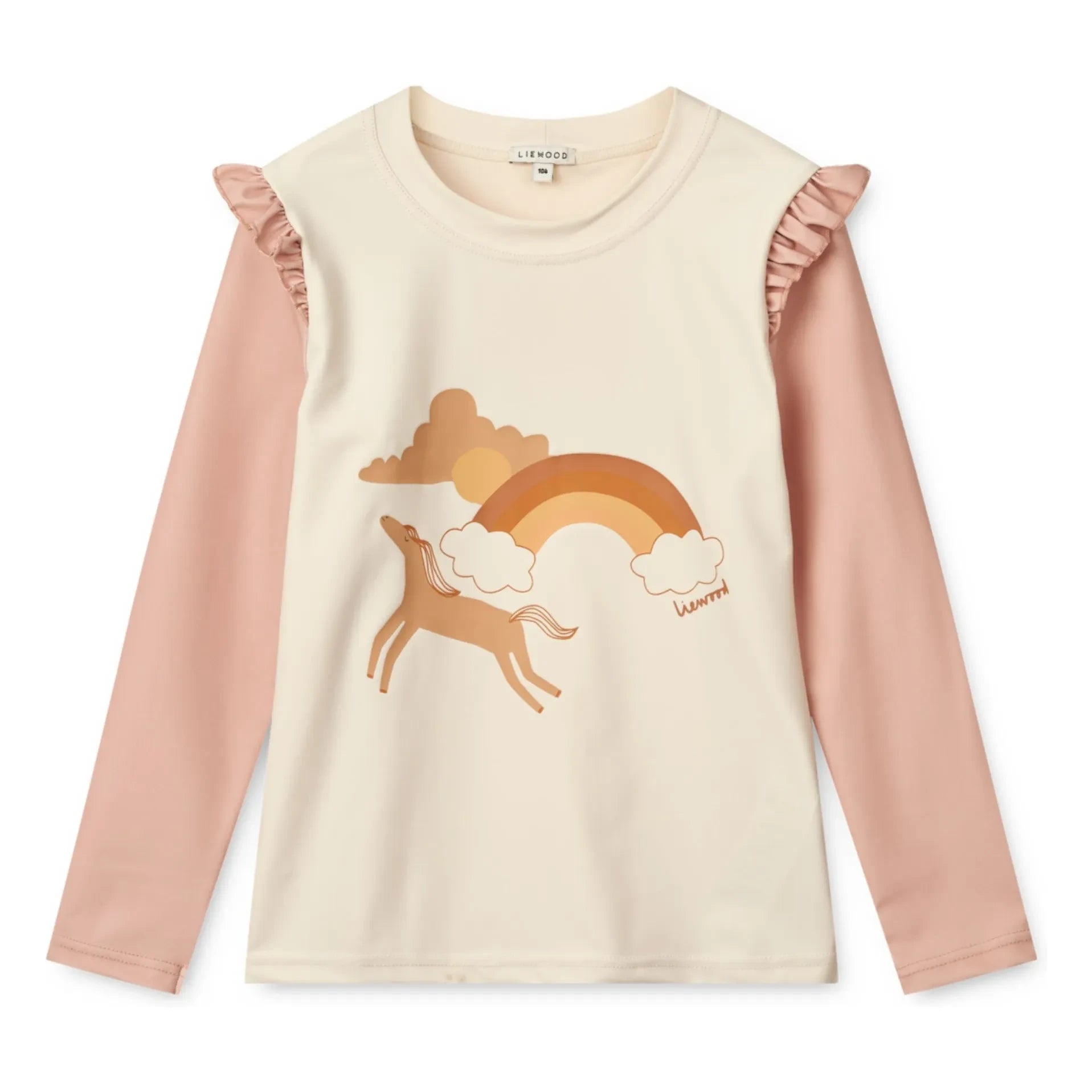 Liewood - Camiseta Tenley de Fibra Reciclada con Protección UV | Melocotón