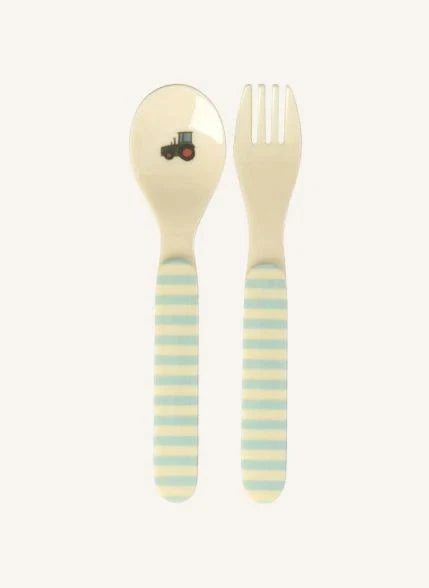 Rice - Conjunto de Mesa ABC Melamina | Azul Claro