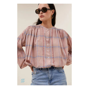 By Bar - Blusa de algodón orgánico Nyka | Rosa empolvado
