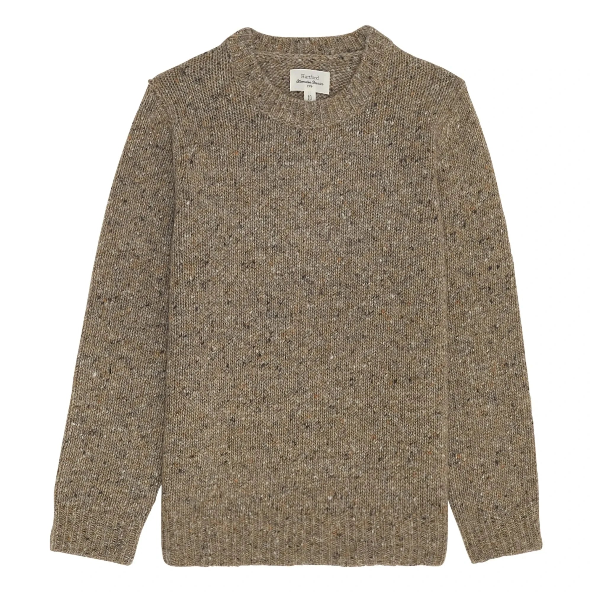 Hartford - Jersey de alpaca Donegal | Caqui jaspeado