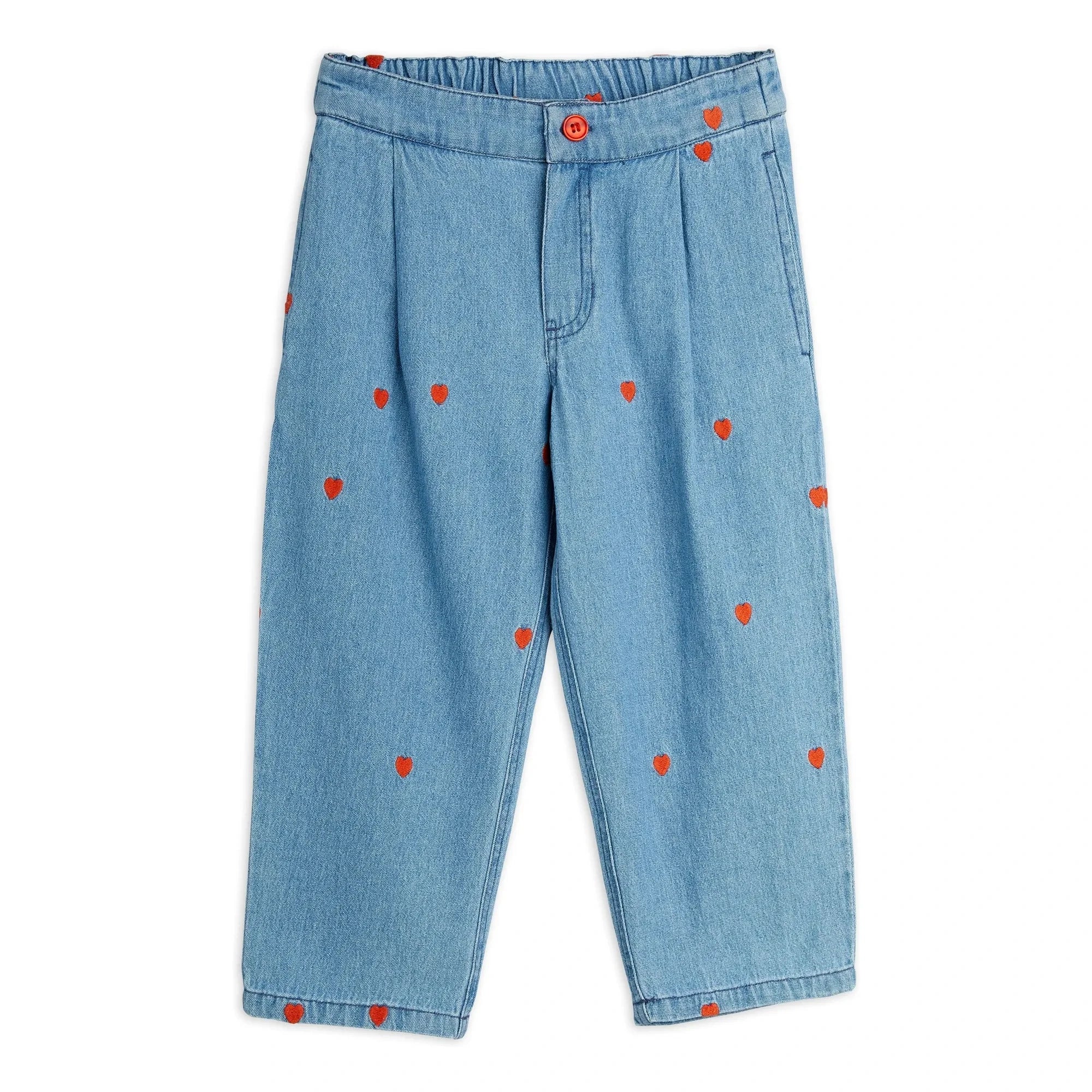 Mini Rodini - Jeans rectos mini corazones algodón orgánico | Denim