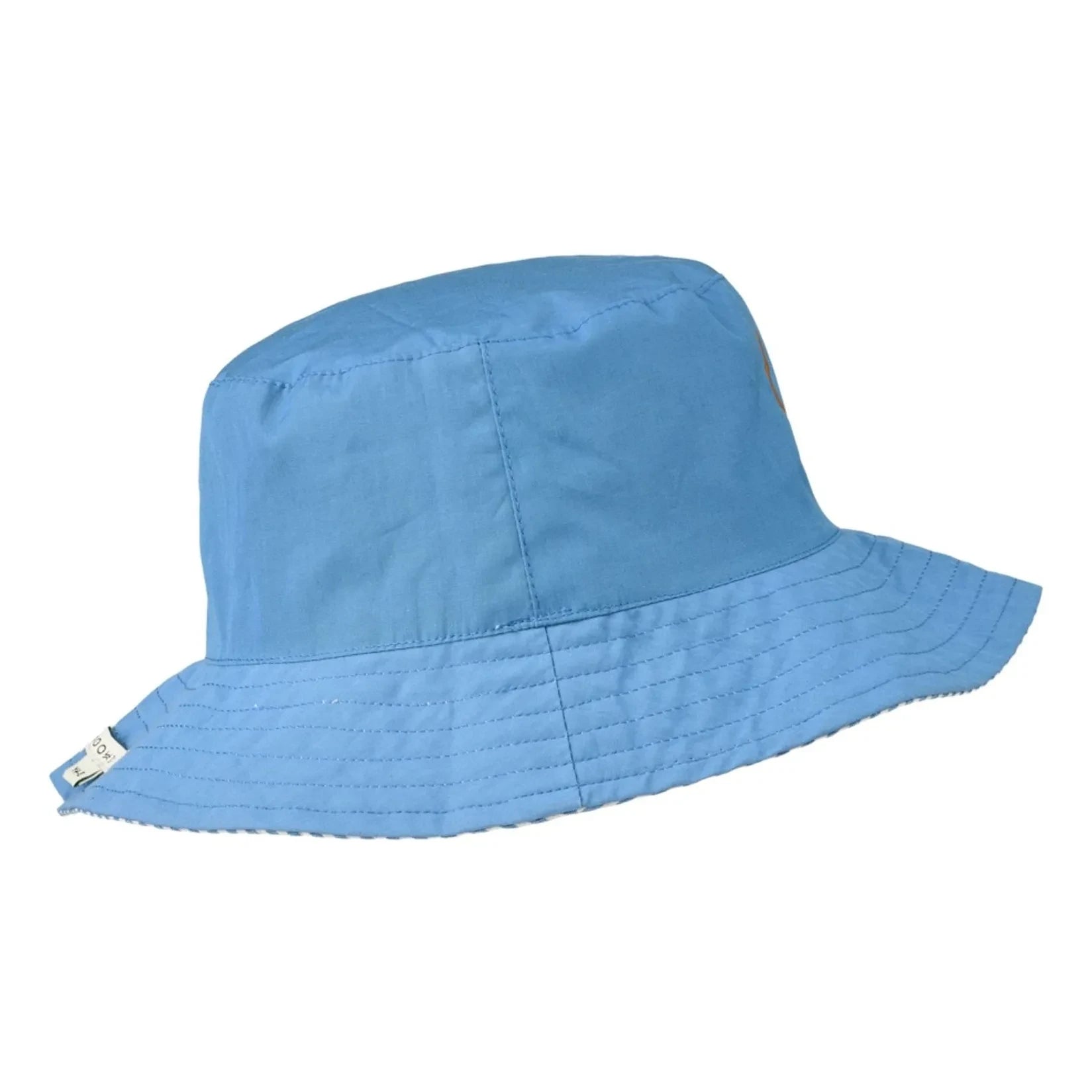 Liewood - Sombrero de pescador de algodón orgánico a rayas reversible Damon | Azul