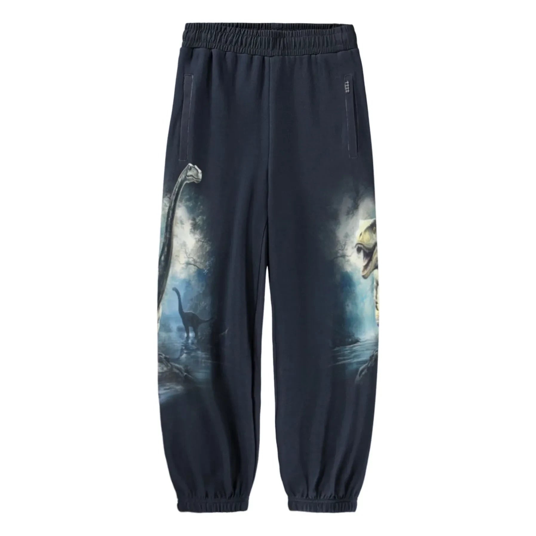 Molo - Jogger Aimon Dinosaurs Algodón Orgánico | Negro