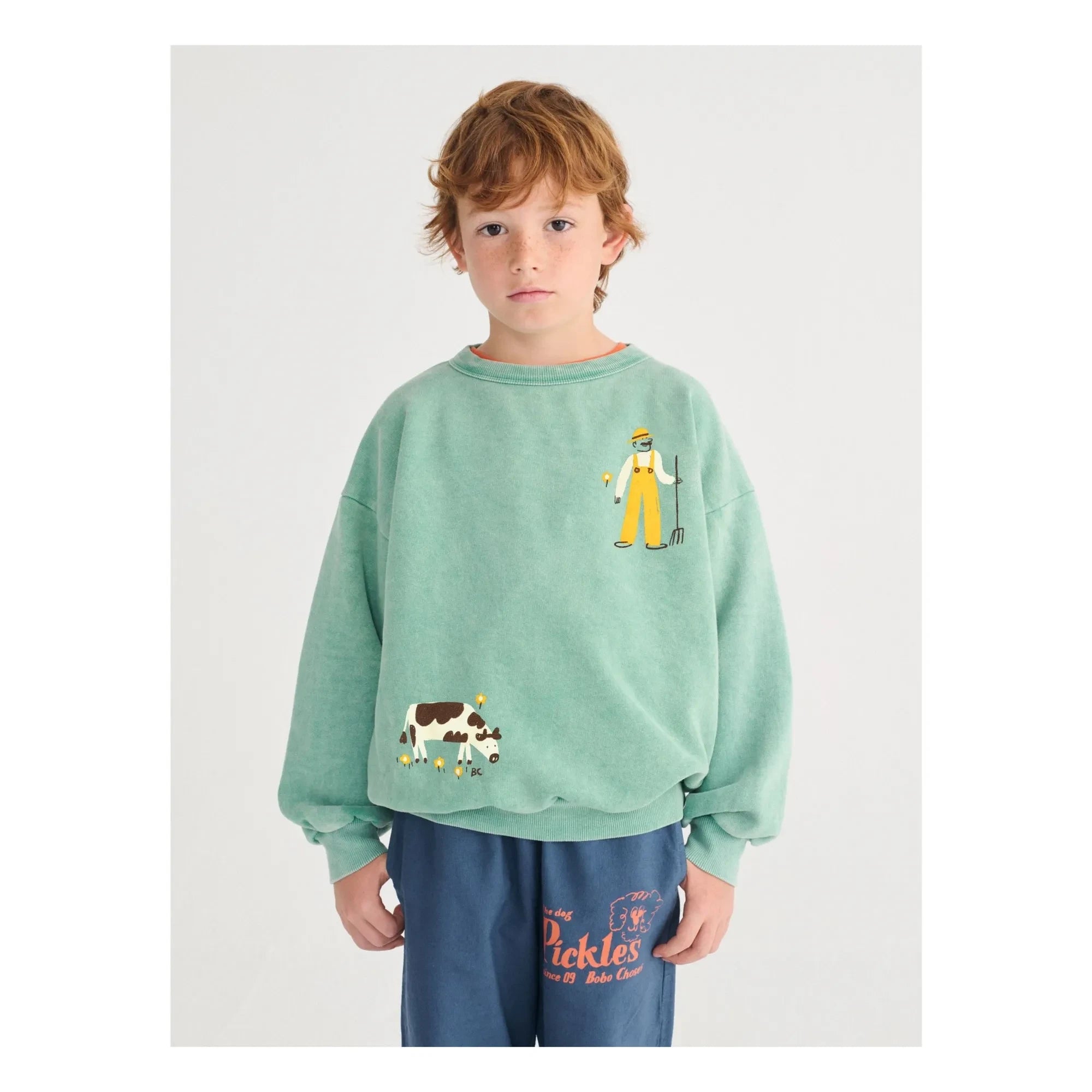 Bobo Choses - Sudadera Farm de Algodón Orgánico | Verde