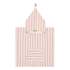 Rose in April - Poncho de baño a rayas Suzon | Rosa claro