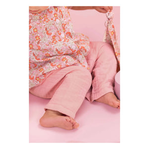 Bonton - Laos Pantalones de Gasa de Algodón | Rosa