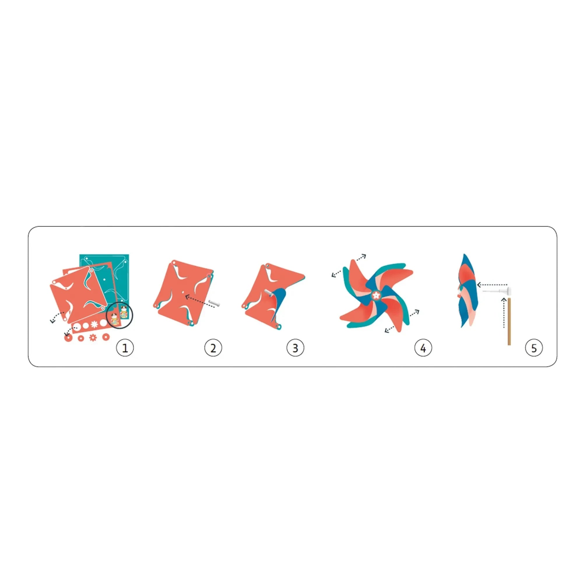 Djeco - Set DIY Molinillo de Viento - Juego de 4