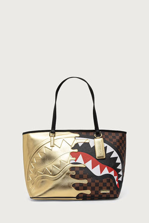 Sprayground - Bolso de mujer marrón con tiburones en París 910T9345NSZ