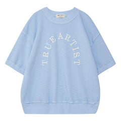 True Artist - Sudadera de manga corta N°12 Algodón orgánico | Azul claro