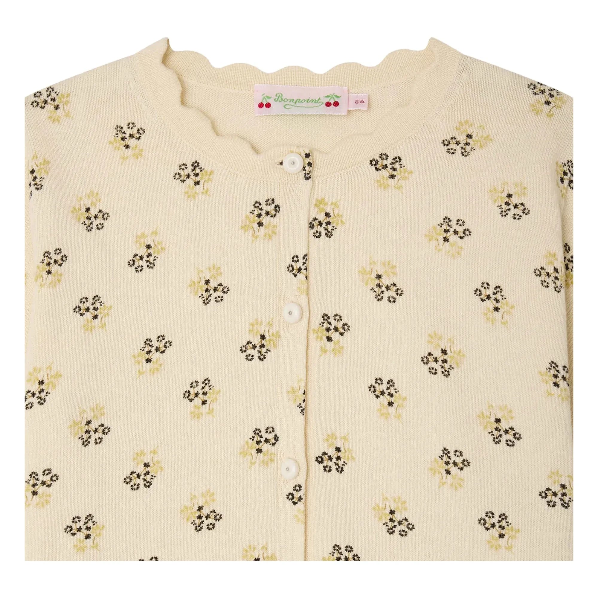 Bonpoint - Chaqueta de algodón orgánico Lume Fleuri | Crudo