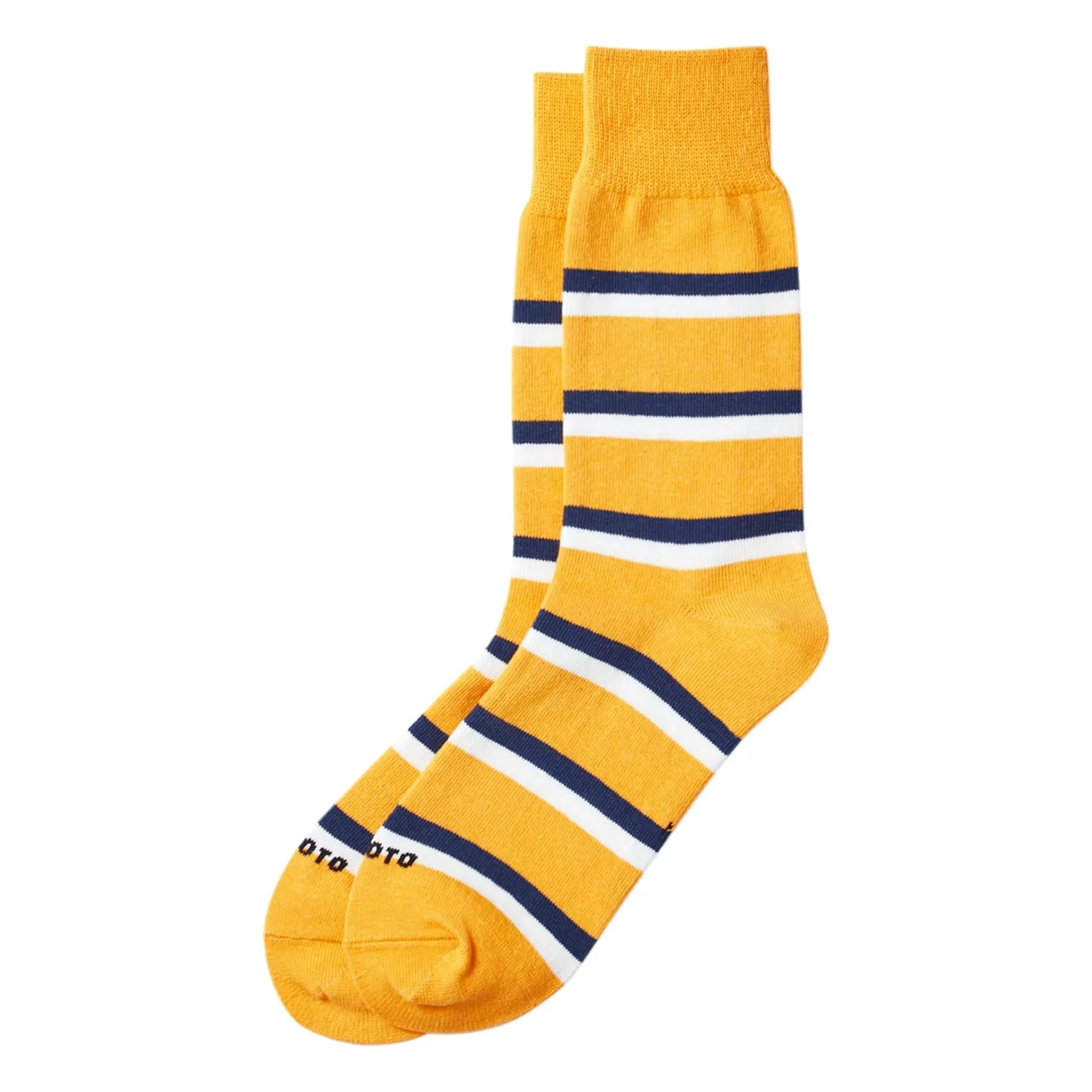 RoToTo - Calcetines de rugby a rayas | Amarillo