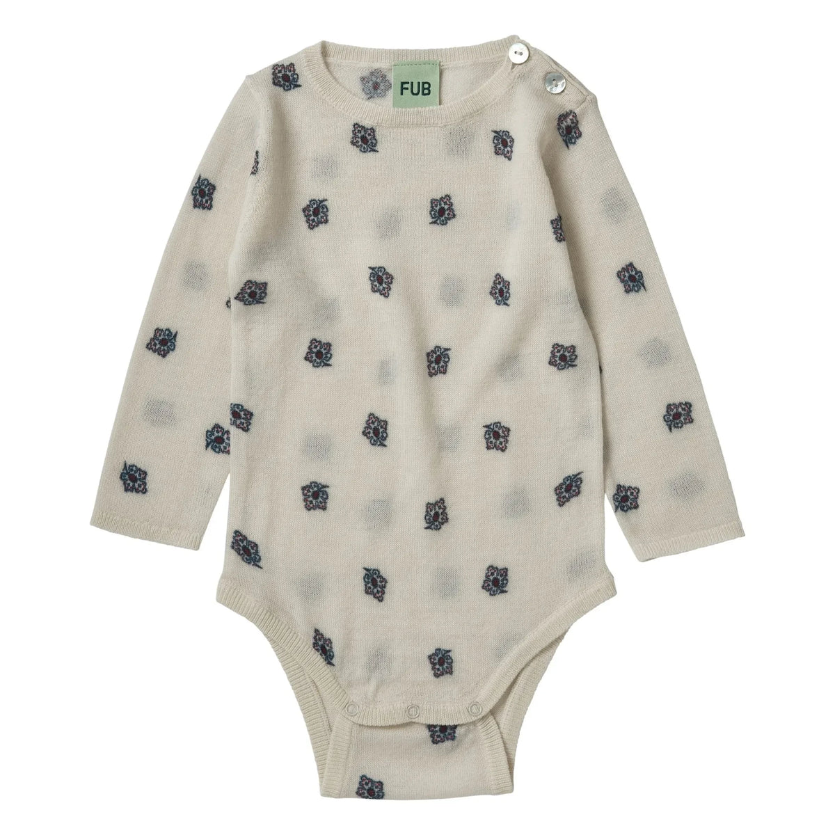 FUB - Body Paisley Punto Extra Fino de Lana Merino | Ecru
