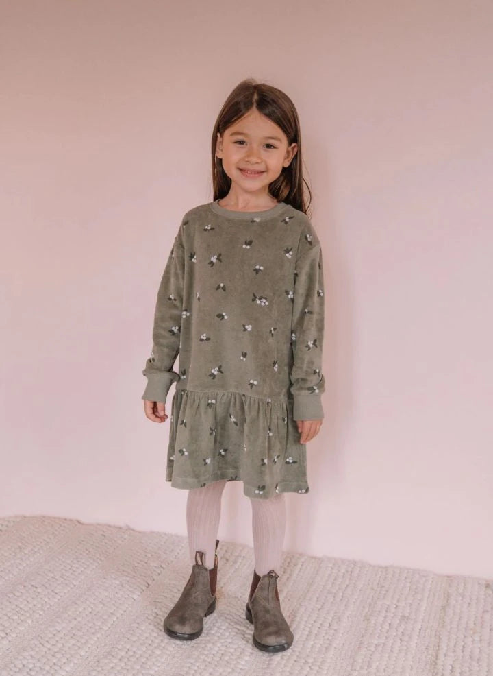 Studio Bohème - Chicas Gui Vestido de Terciopelo de Algodón Orgánico
