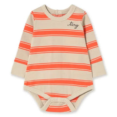 Tinycottons - Body de algodón orgánico a rayas | Rojo