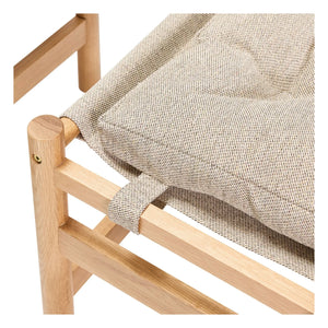 Hübsch - Sillón y reposapiés Heritage | Beige