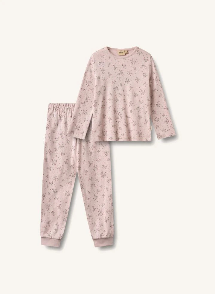 Wheat - Mila Fleuri Pijama de algodón orgánico | Rosa polvo